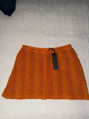 Triangl Kasi - Alina Orange BNET bikini Crochet Skirt size XS / small